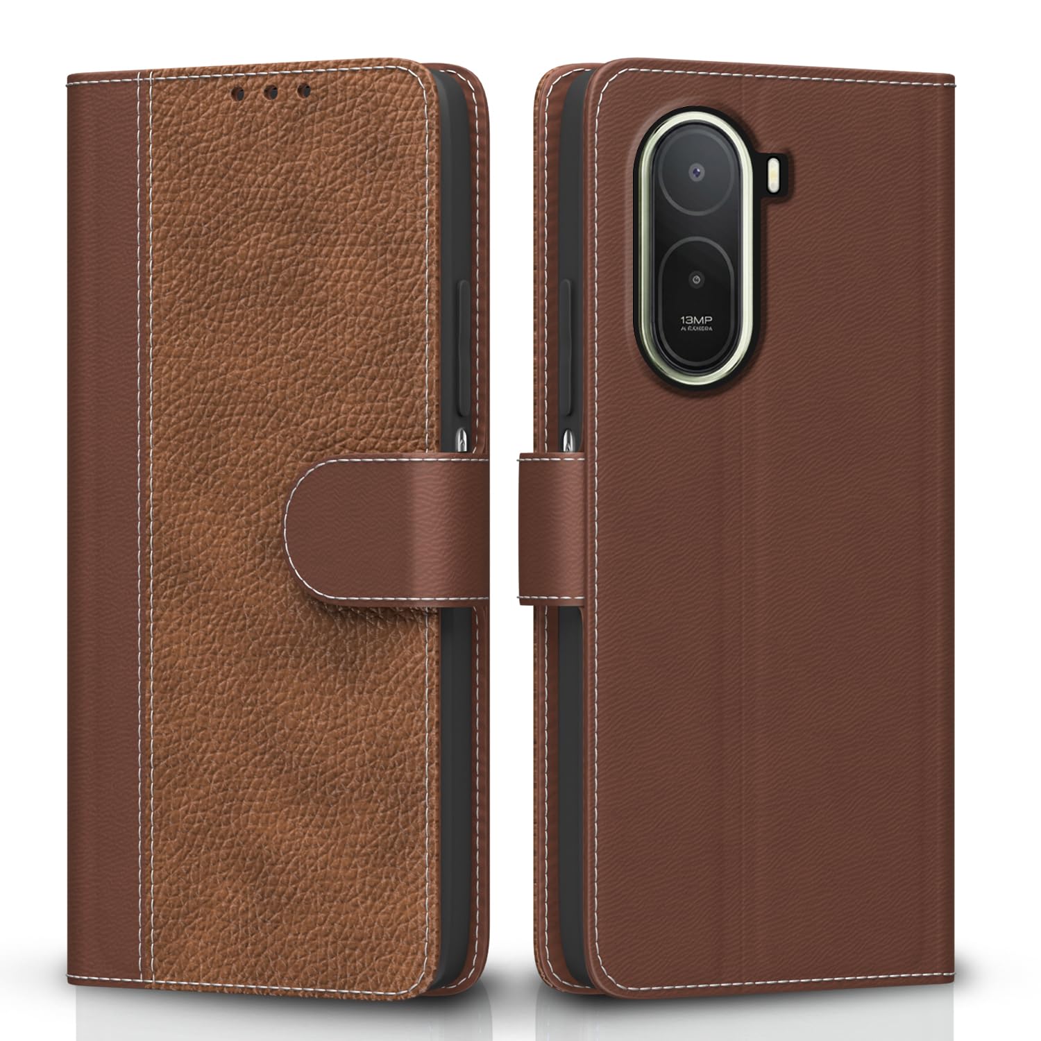 Tan Wallet wallet flip cover for Redmi A7 Pro/Poco C85x 5G – Pikkme