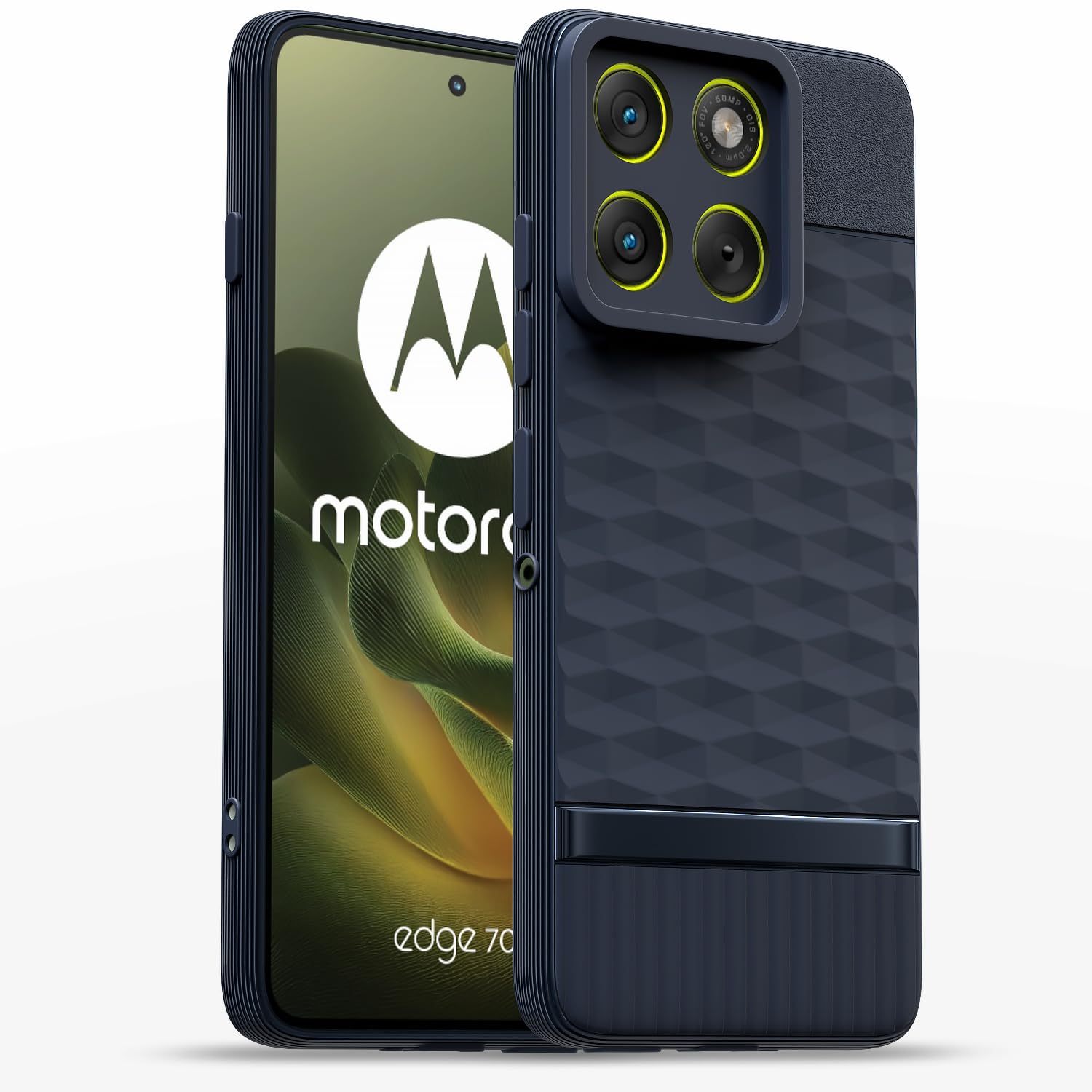 Blue Silicone mobile back cover for Moto Edge 70 5G – Pikkme