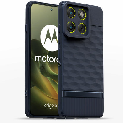 Blue Silicone mobile back cover for Moto Edge 70 5G – Pikkme