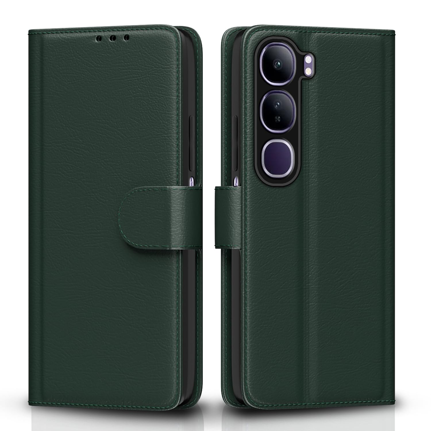 Pikkme green Wallet flip cover for Vivo Y300 5G