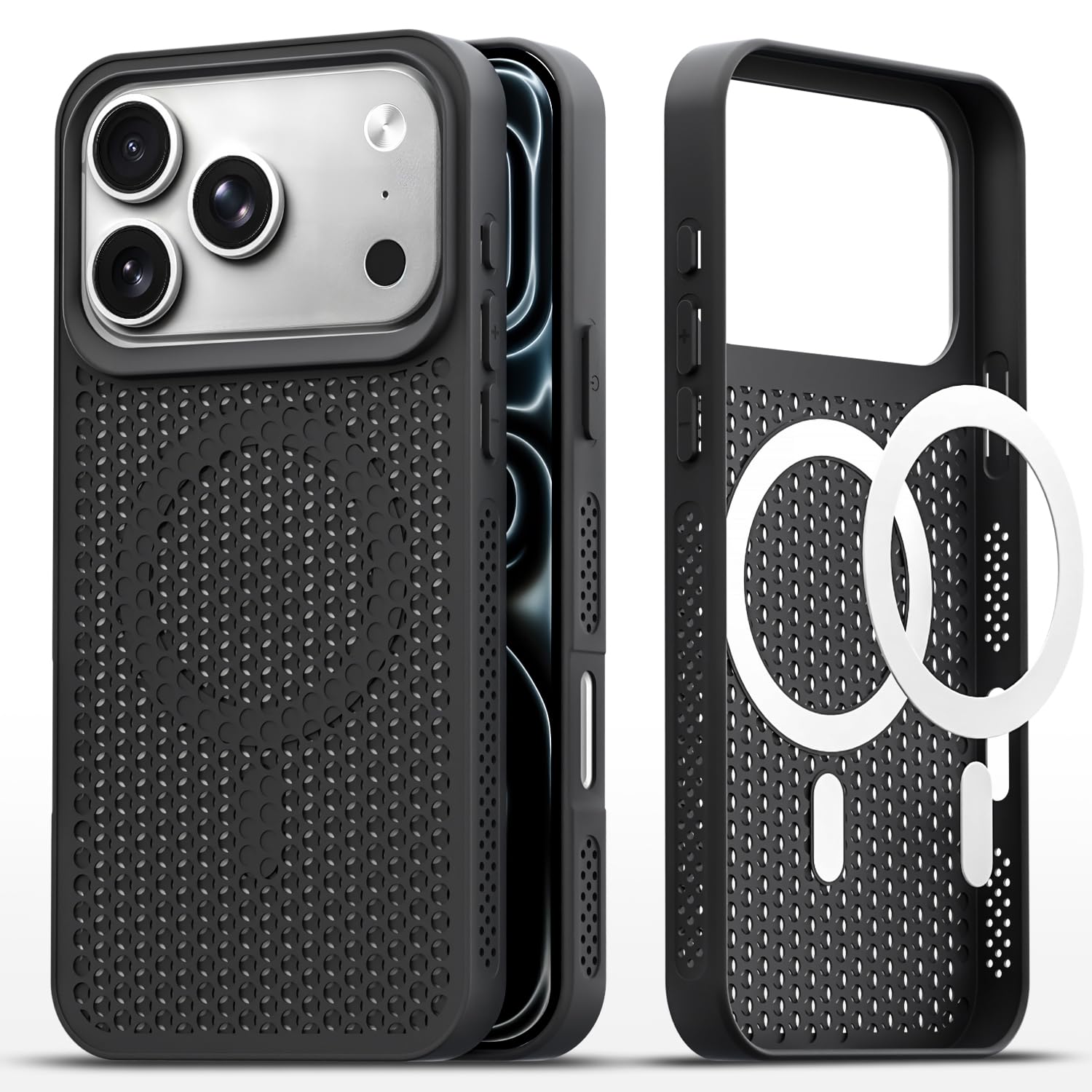 Pikkme black MagSafe back cover for iPhone 17 Pro