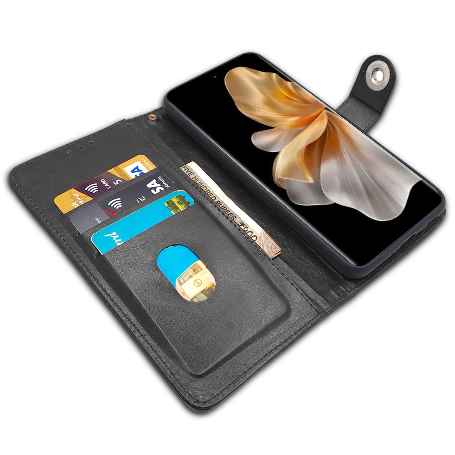 Vivo V30 Pro 5G flip cover in black by Pikkme – photo 3