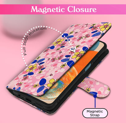 Pikkme Samsung A23/A23 5G pink flower flip cover – photo 6