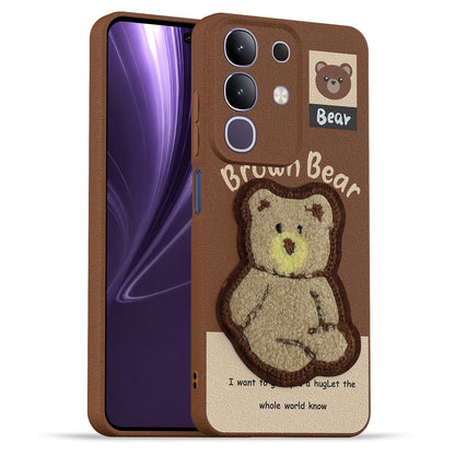 Brown phone cover for Vivo T4x/iQOO Z10x/Y31 Pro 5G – Pikkme