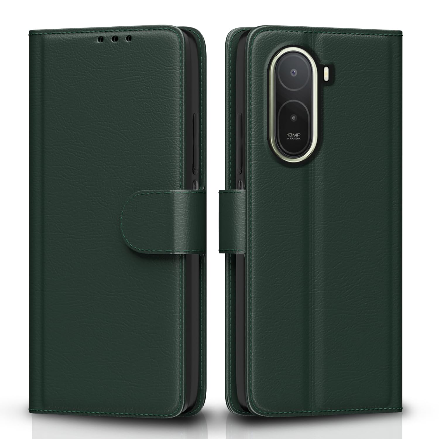 Green Wallet wallet flip cover for Redmi A7 Pro/Poco C85x 5G – Pikkme