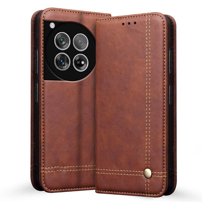OnePlus 12 5G flip case in brown by Pikkme