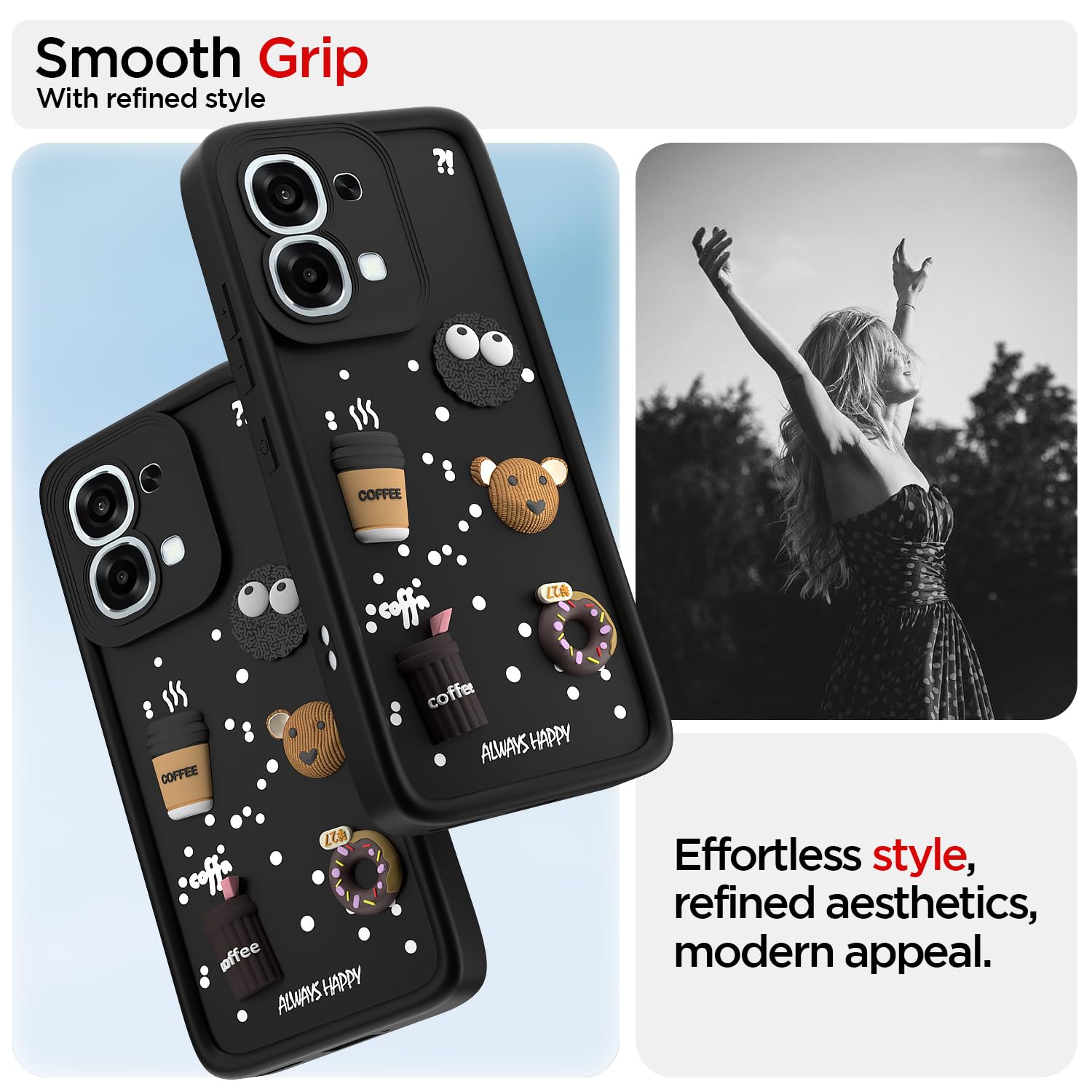 Pikkme Oppo F31 5G/F33 5G/3D Silicone black mobile cover – photo 2