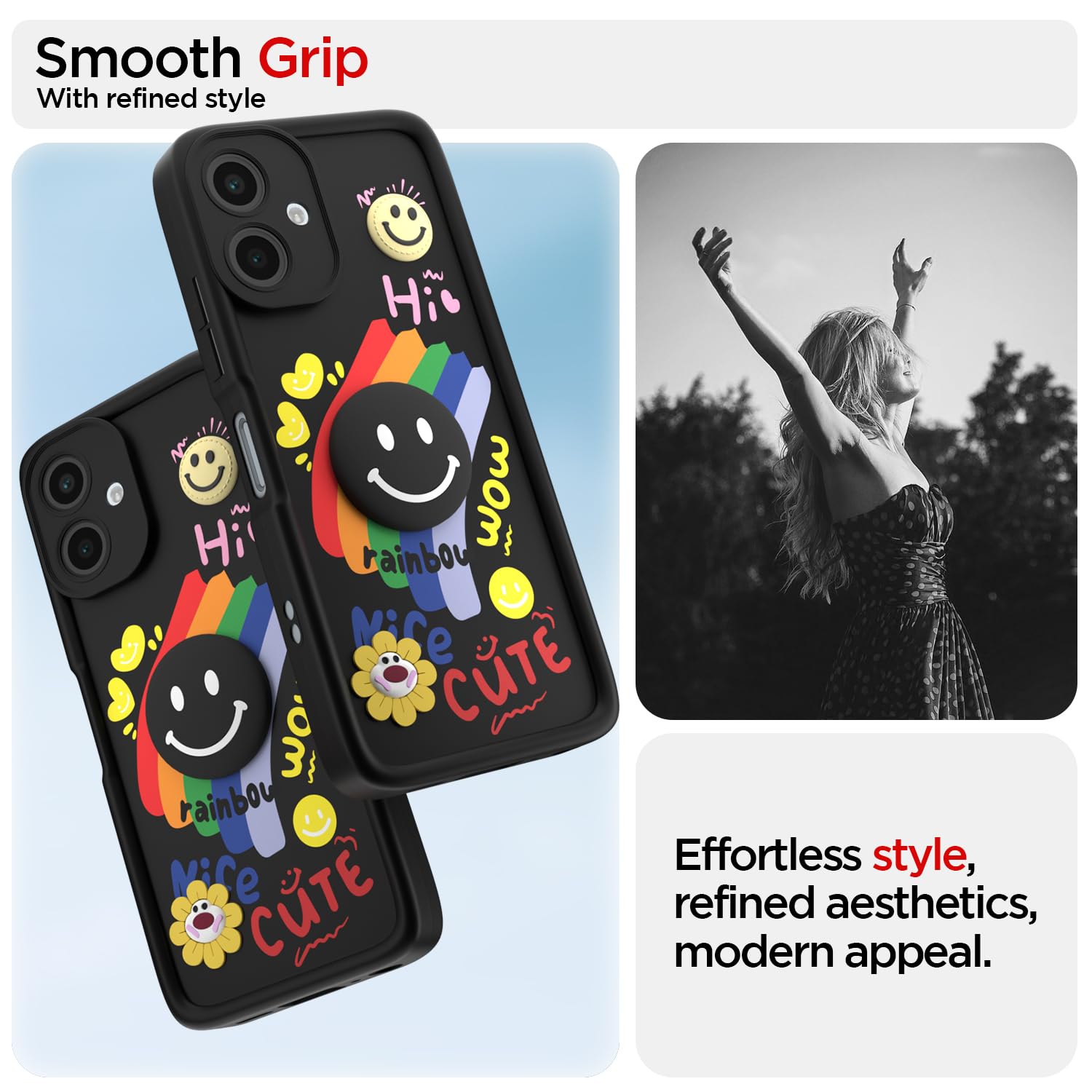 Samsung A06 phone cover in black by Pikkme – photo 2