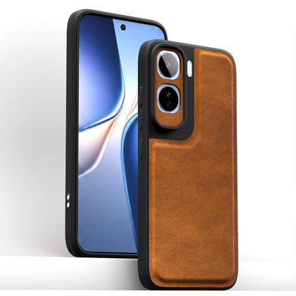 Pikkme brown Leather back cover for Vivo T5 Pro 5G – photo 2