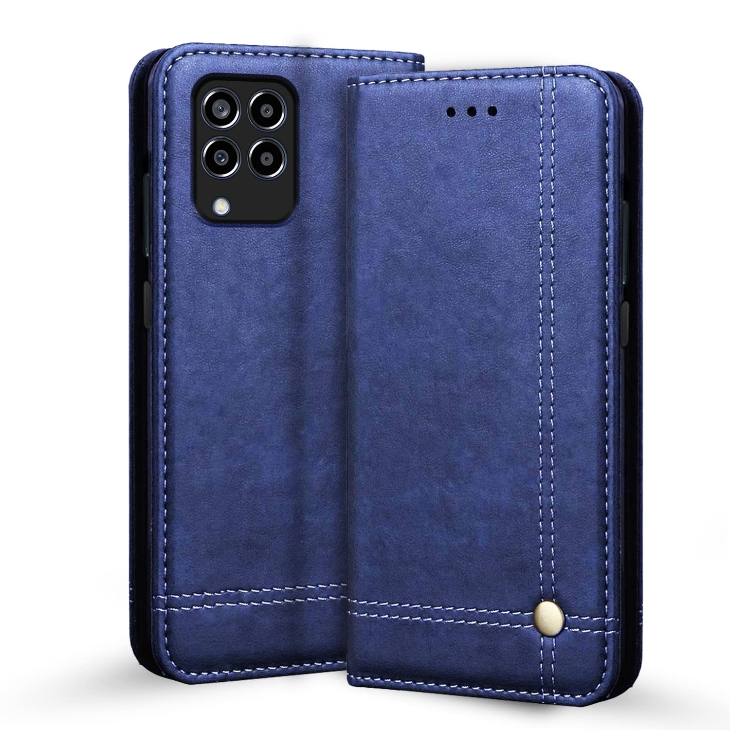 Samsung M33 5G mobile flip cover in blue by Pikkme