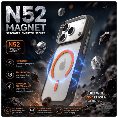 Pikkme black & orange mag-safe MagSafe phone cover for iPhone 17 Pro – photo 3