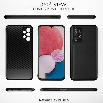 Black Leather mobile cover for Samsung A13 4G – Pikkme – photo 2