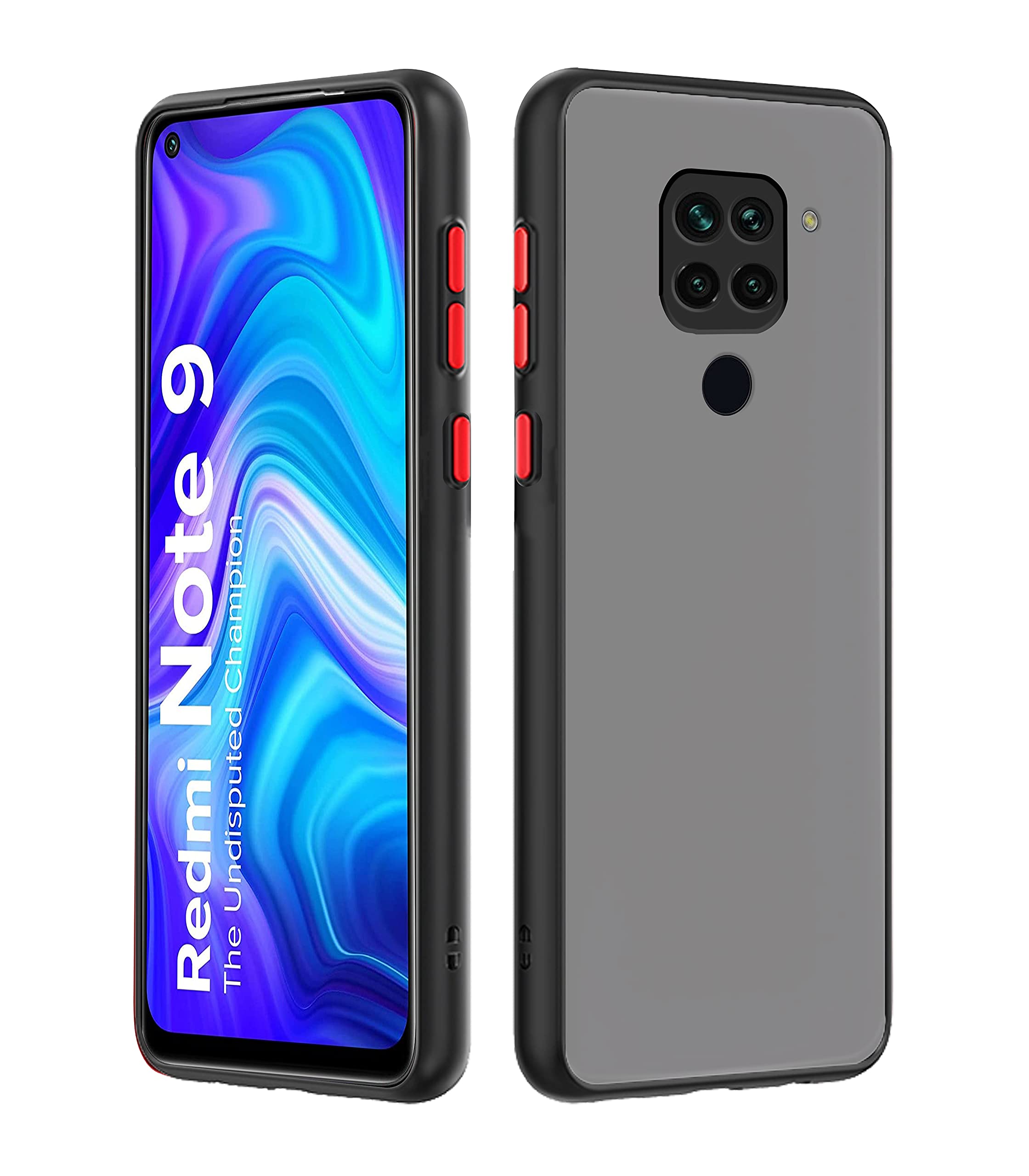 Pikkme black phone cover for Redmi Note 9