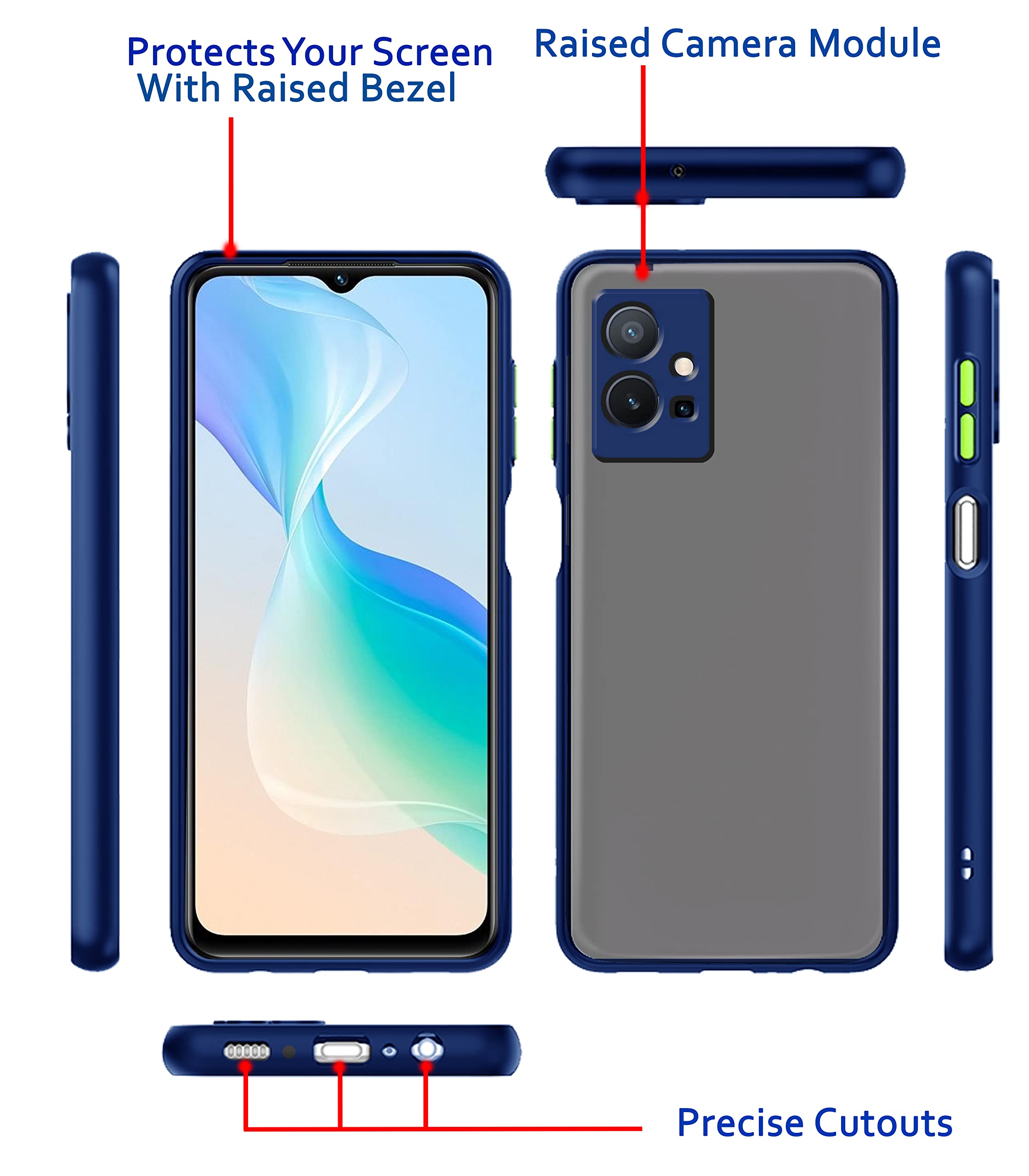 Pikkme blue mobile cover for Vivo T1/Y75/iQOO Z6 5G – photo 5