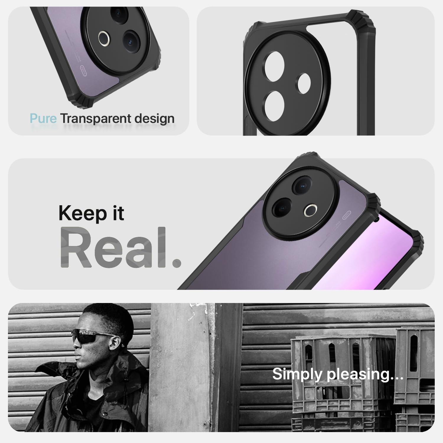 Pikkme Vivo Y39 Eagle Back Cover (Black)