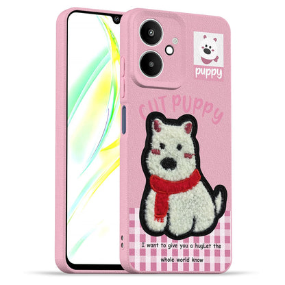 Pink Plush Patch mobile cover for Redmi 13C 5G – Pikkme