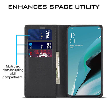 Black Wallet flip case for Reno 2F/2Z – Pikkme – photo 3