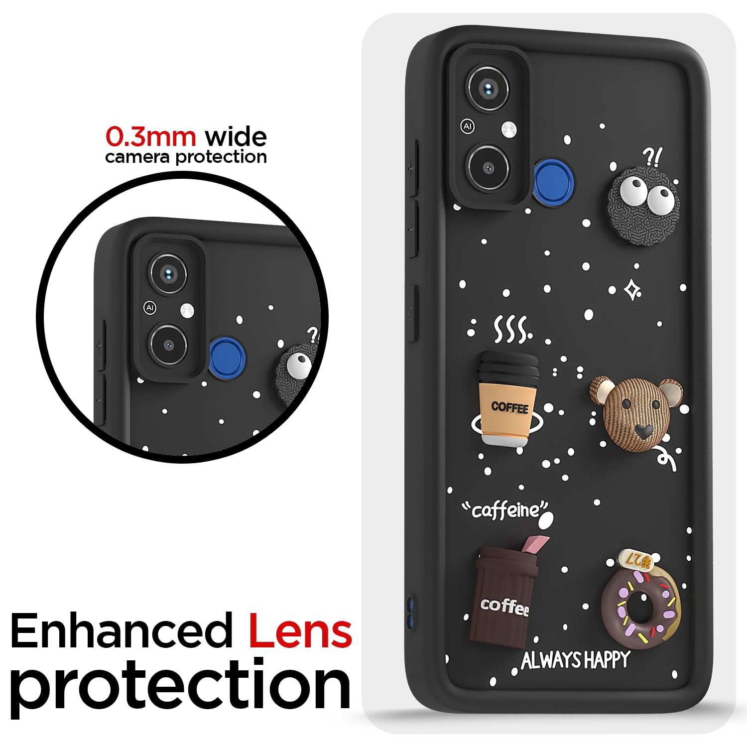 Pikkme black mobile back cover for Redmi 12C 4G/3D – photo 5