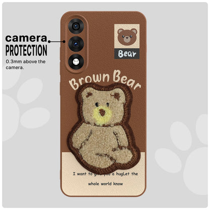 Pikkme brown Plush Patch back cover for OnePlus Nord 5 5G – photo 6