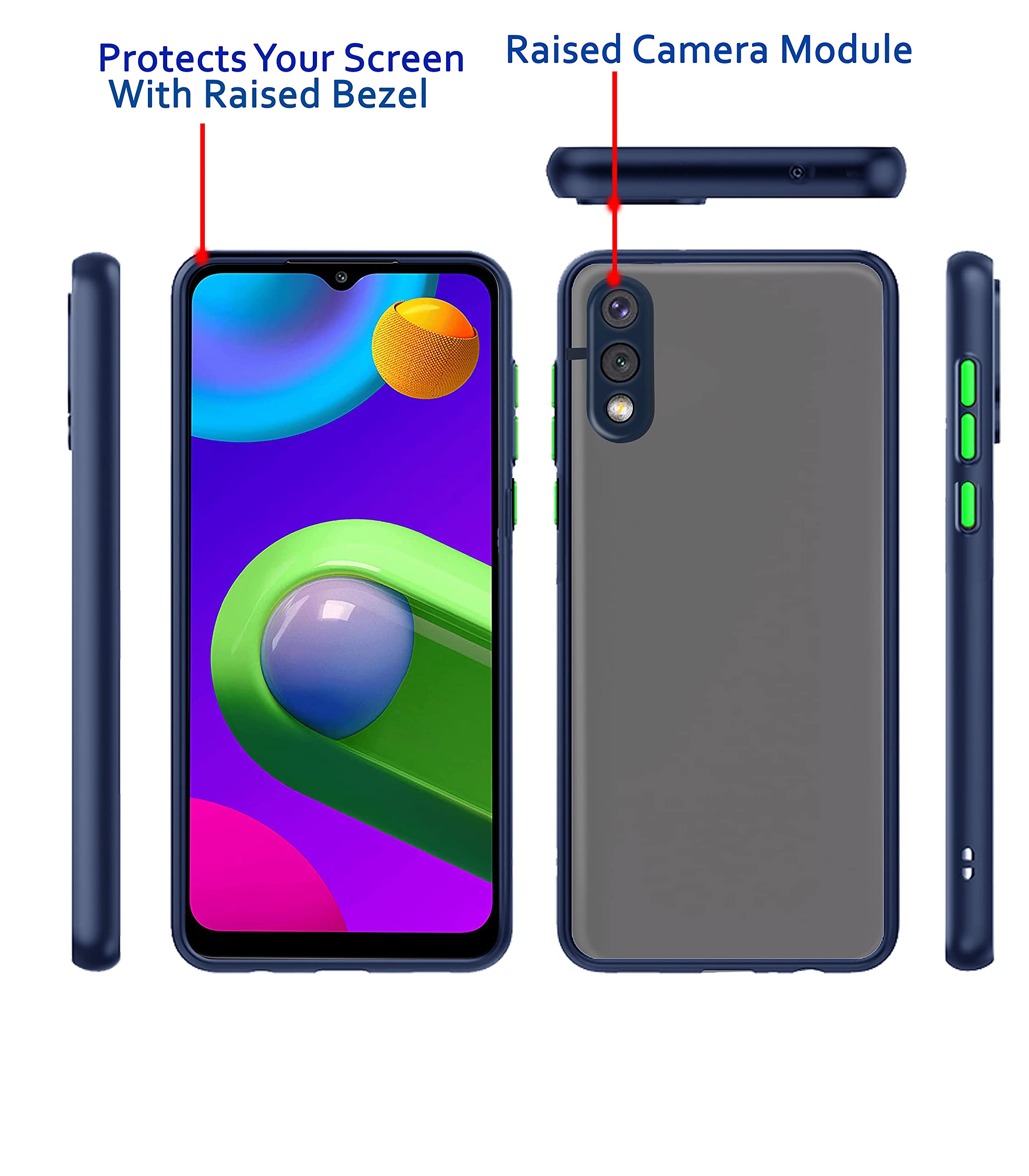 Samsung M02 phone cover in blue by Pikkme – photo 3
