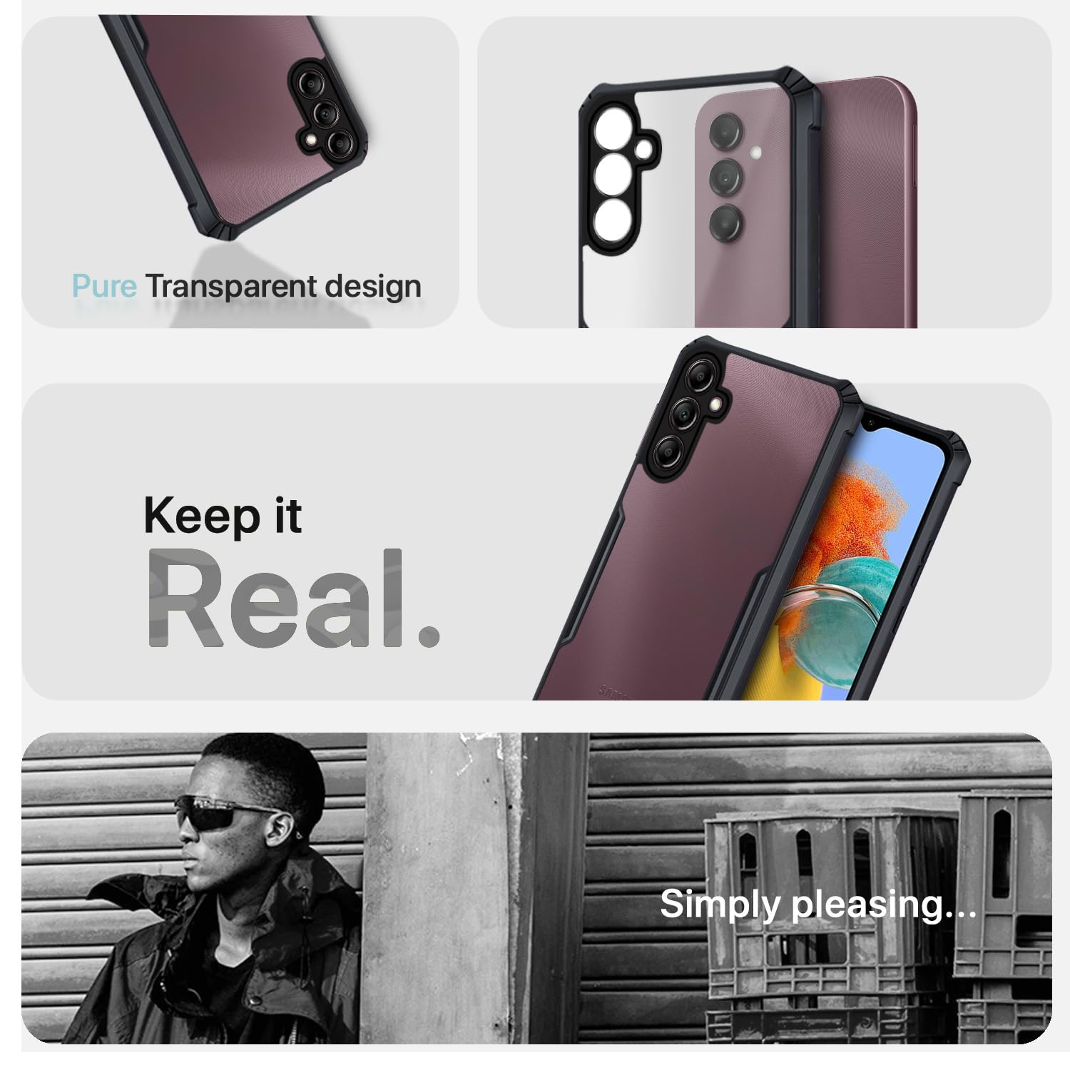 Pikkme black Hybrid mobile back cover for Samsung A34 5G – photo 4
