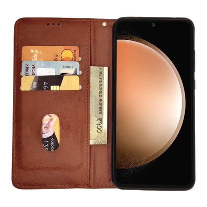 Brown wallet flip cover for Samsung S23 FE 5G – Pikkme – photo 3