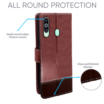 Pikkme Samsung M40 Magnetic brown & coffee flip case – photo 4