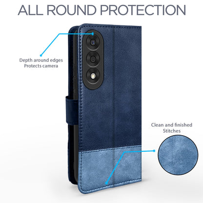 Pikkme OnePlus Nord 5 5G 5G Dual-Tone PU Leather Finish Magnetic Flip Cover (Navy & Light Blue)