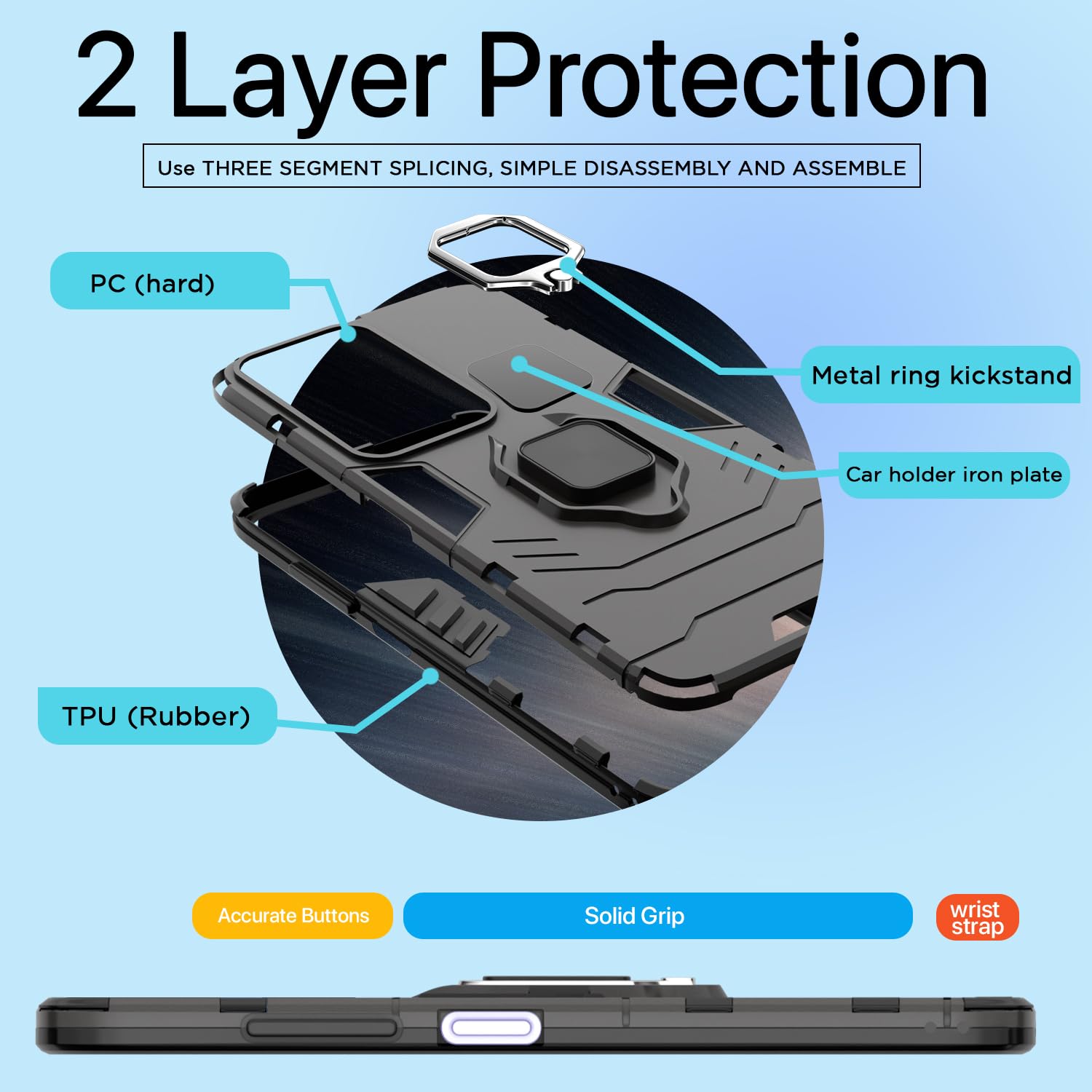 Oppo A3 Pro 5G mobile cover in black by Pikkme – photo 2