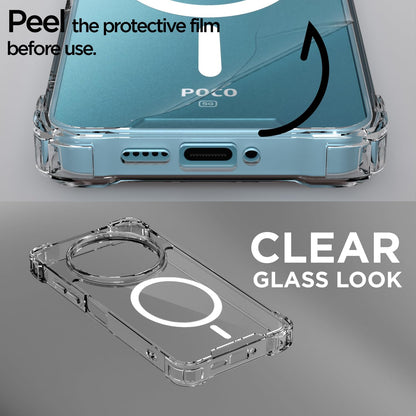 Transparent mag-safe mobile back cover for Poco M7 5G – Pikkme – photo 3