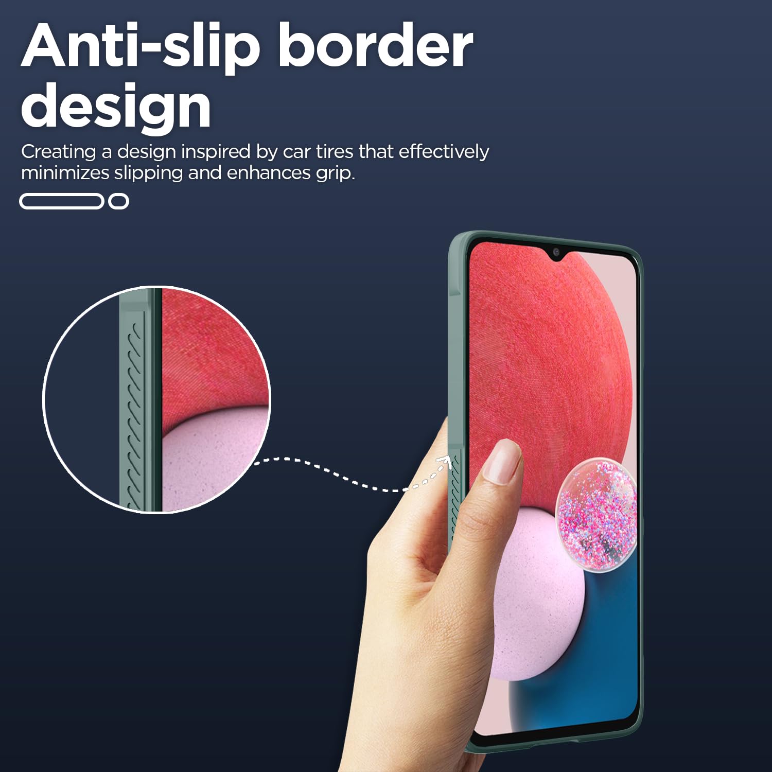 Samsung A13 4G/A13 5G Liquid Silicone back cover in green by Pikkme – photo 4