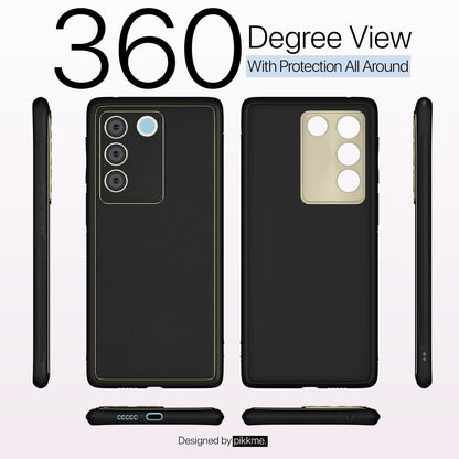 Pikkme Vivo V27/V27 Pro 5G Chrome black mobile back cover – photo 3