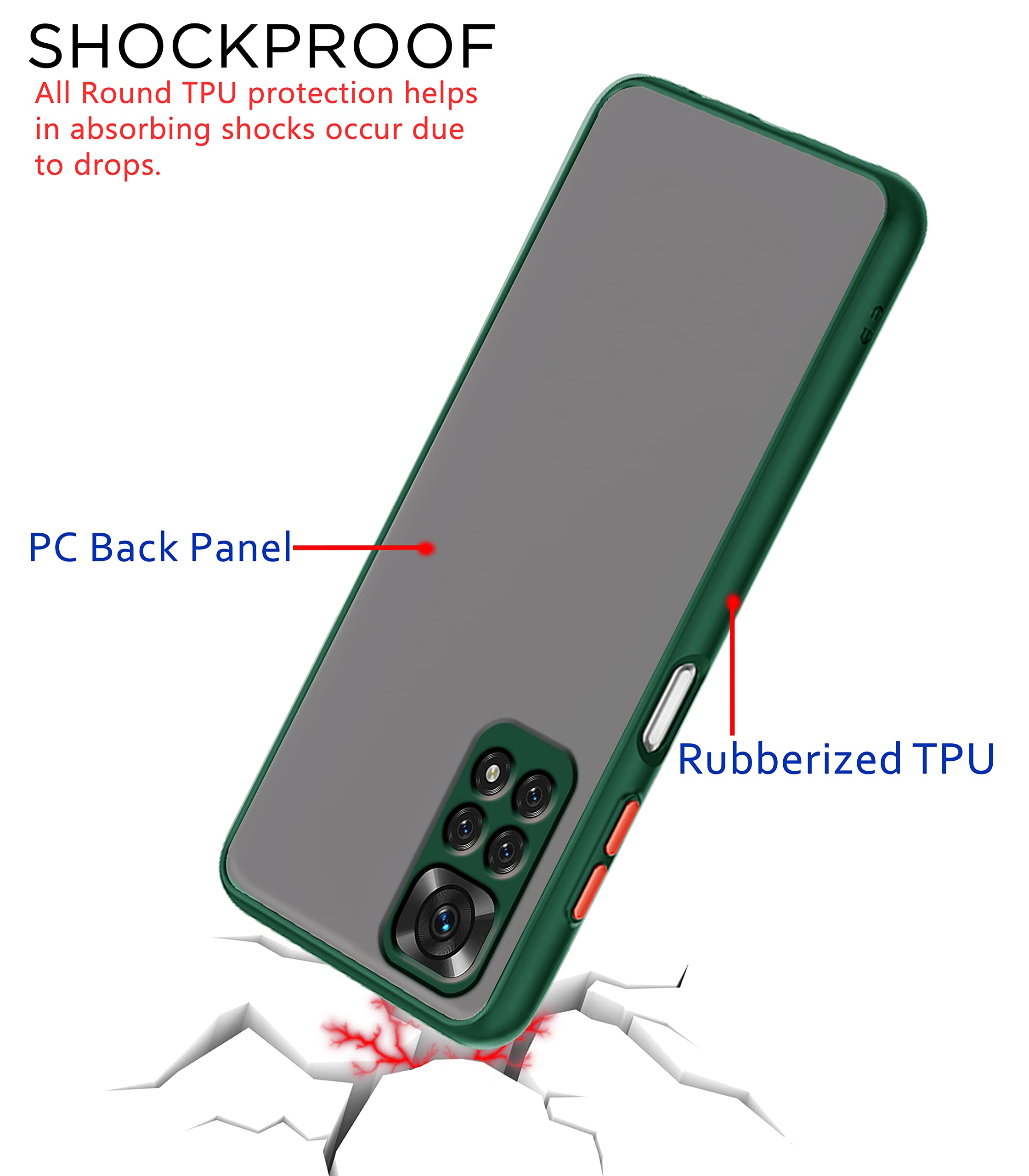 Green Hybrid back cover for Redmi Note 11 Pro/Pro Plus 5G – Pikkme – photo 4
