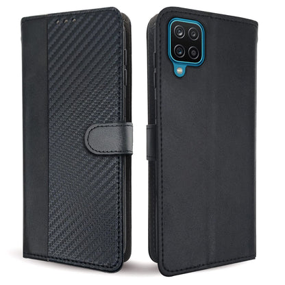 Samsung M12/F12/A12 Wallet flip case in black by Pikkme