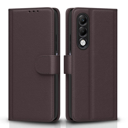 Pikkme Oppo K13x 5G Premium Leather Finish Vintage Flip Cover (Coffee)