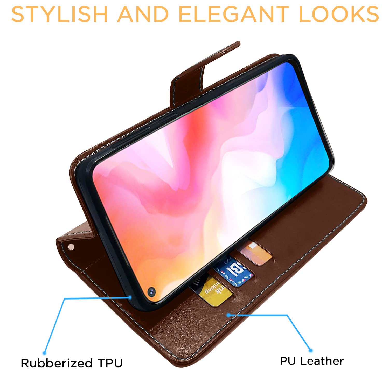 Brown & coffee mobile flip cover for Vivo Y30/Y50 – Pikkme – photo 5