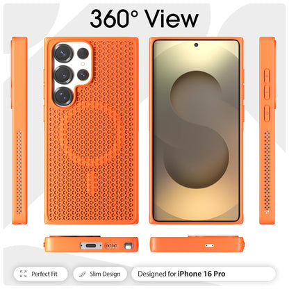 Pikkme orange MagSafe mobile cover for Samsung S25 Ultra 5G – photo 3