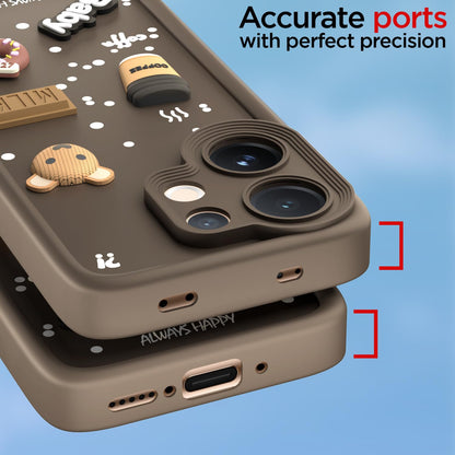 Pikkme Vivo V60 5G/T4 Pro 5G/3D Silicone brown back cover – photo 4