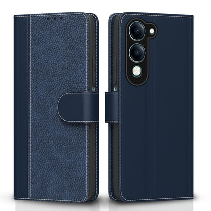Pikkme Vivo Y19e / Y04 4G / Y29s 5G Contrast Flip Cover - Blue