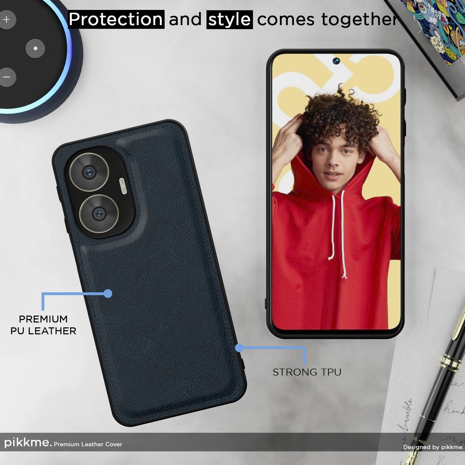 Realme C55/Narzo N55 mobile back cover in blue by Pikkme – photo 4
