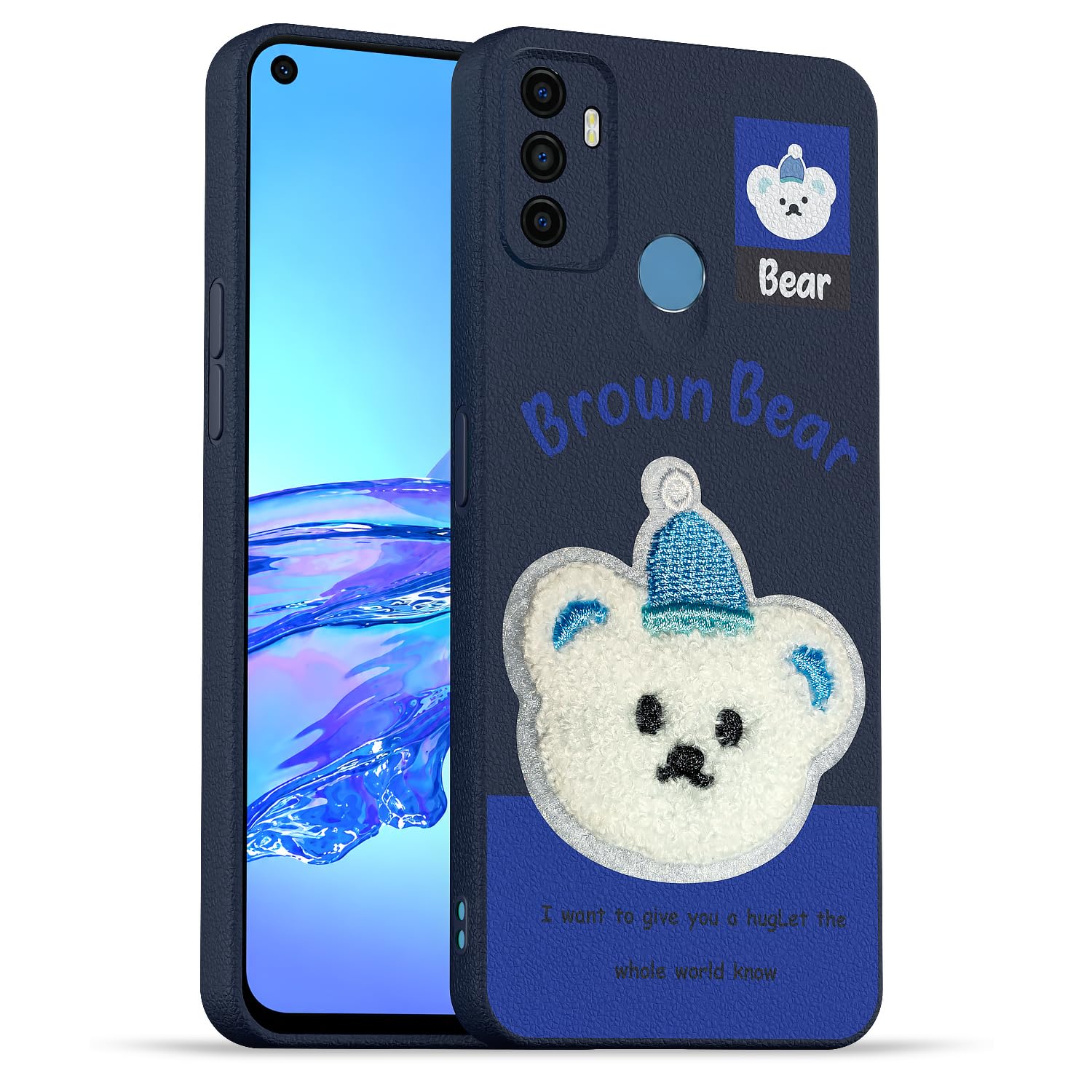 Blue Plush Patch mobile cover for Oppo A53 4G – Pikkme