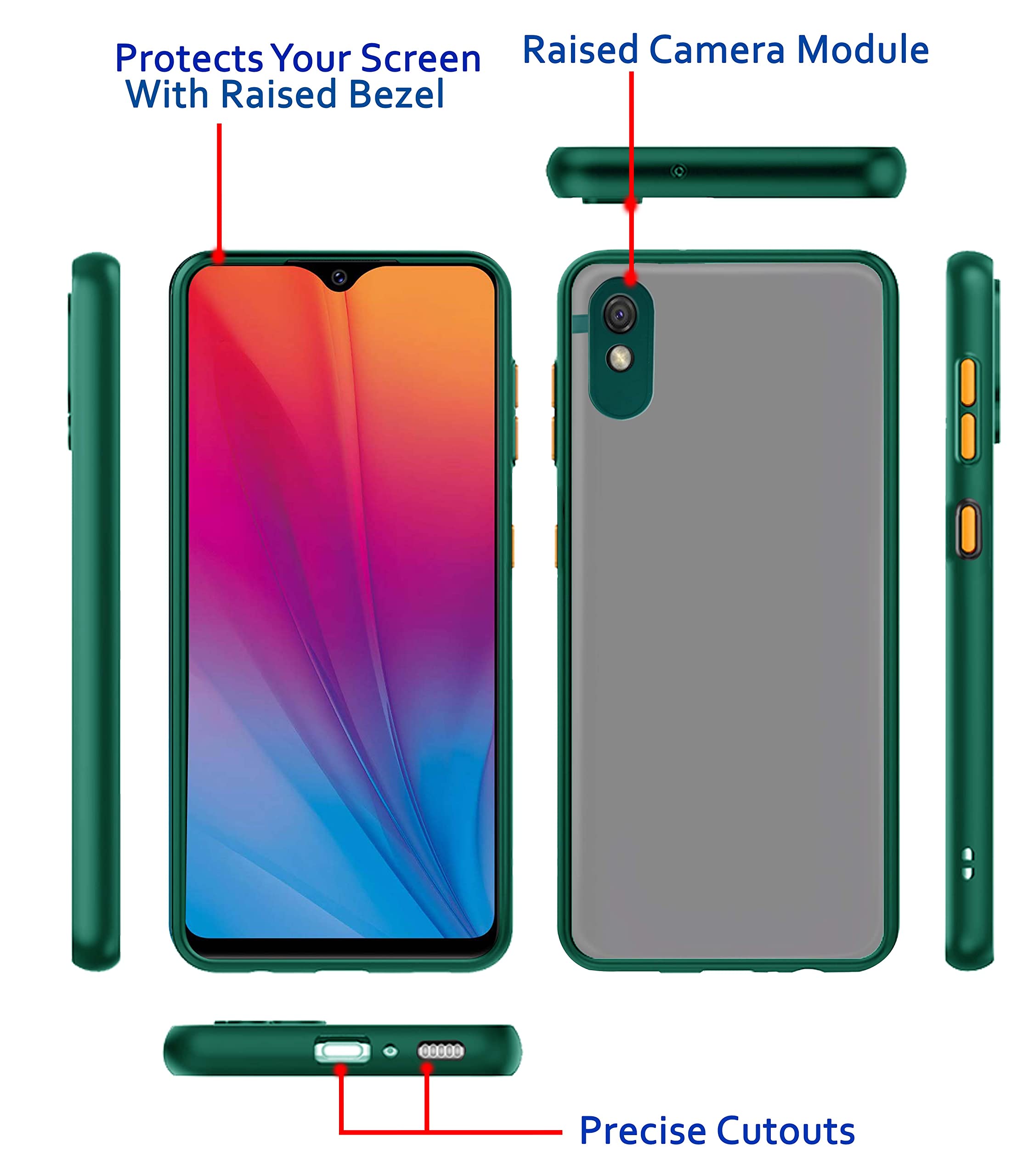 Samsung M01 Core mobile back cover in green by Pikkme – photo 3