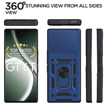 Pikkme Realme GT 6T/GT Neo 6 SE 5G D10 Camera Shield blue back cover – photo 5