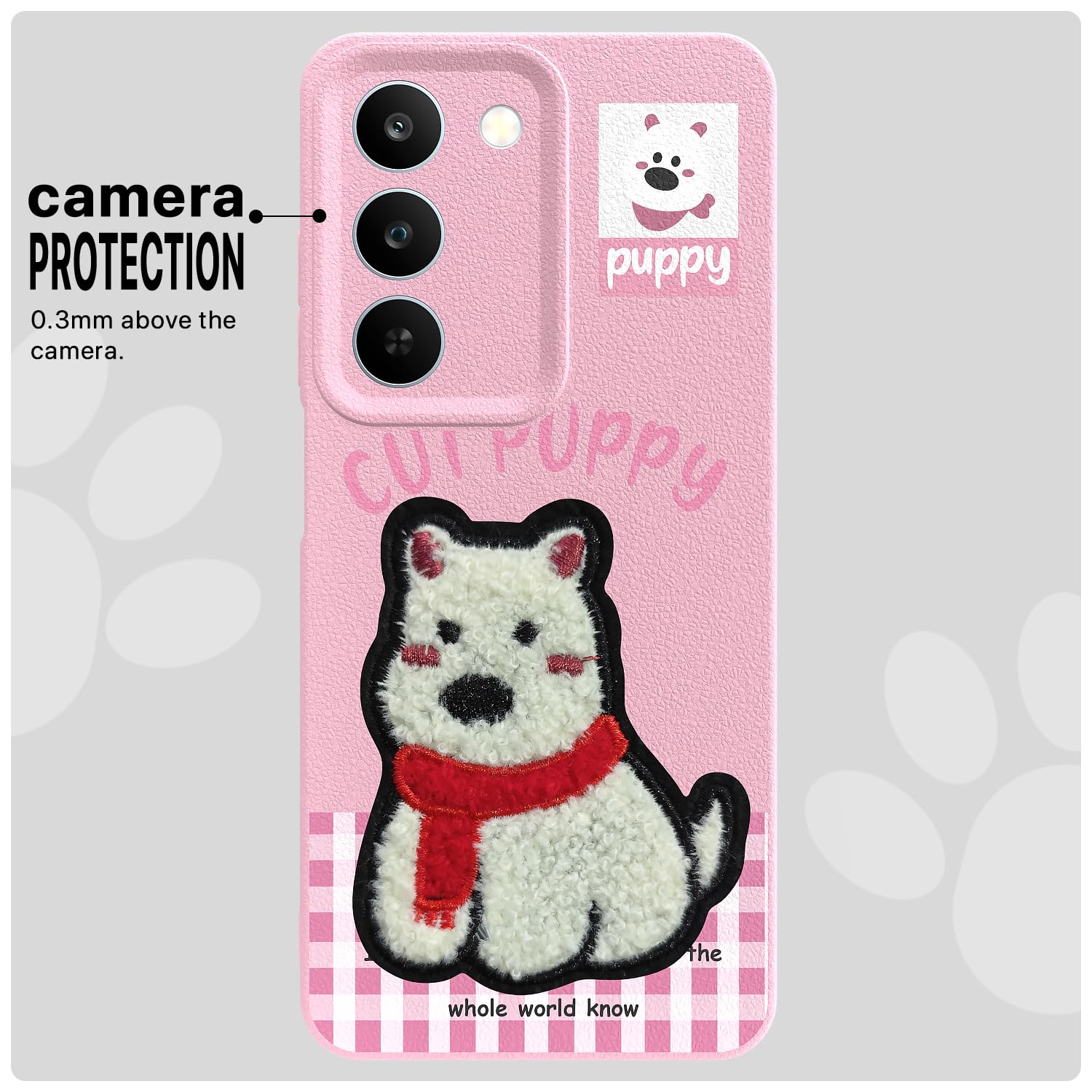 Pikkme pink Plush Patch mobile cover for Realme P4 Lite/C83 5G – photo 6