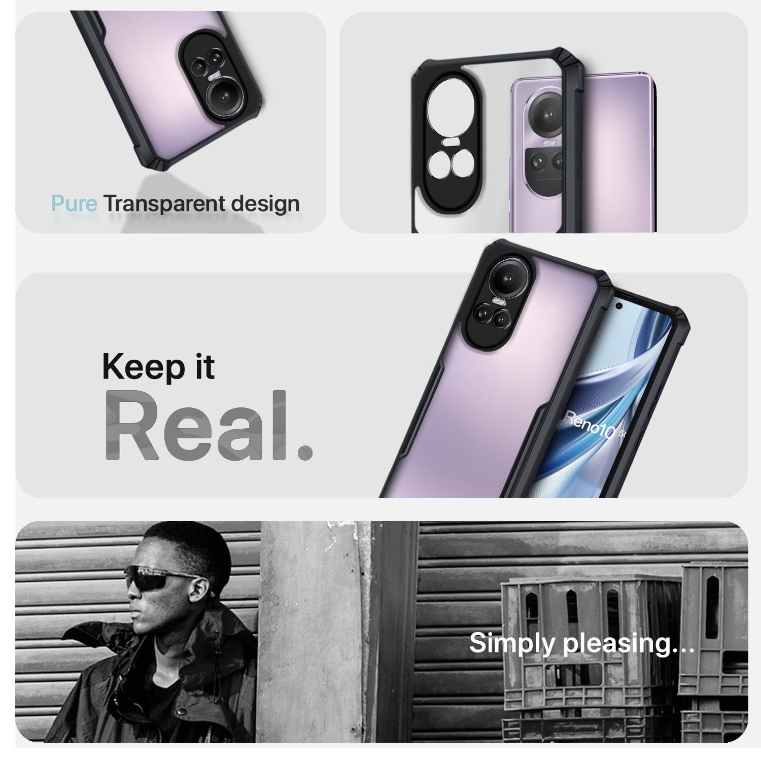 Pikkme black Hybrid phone cover for Oppo Reno 10 5G – photo 3
