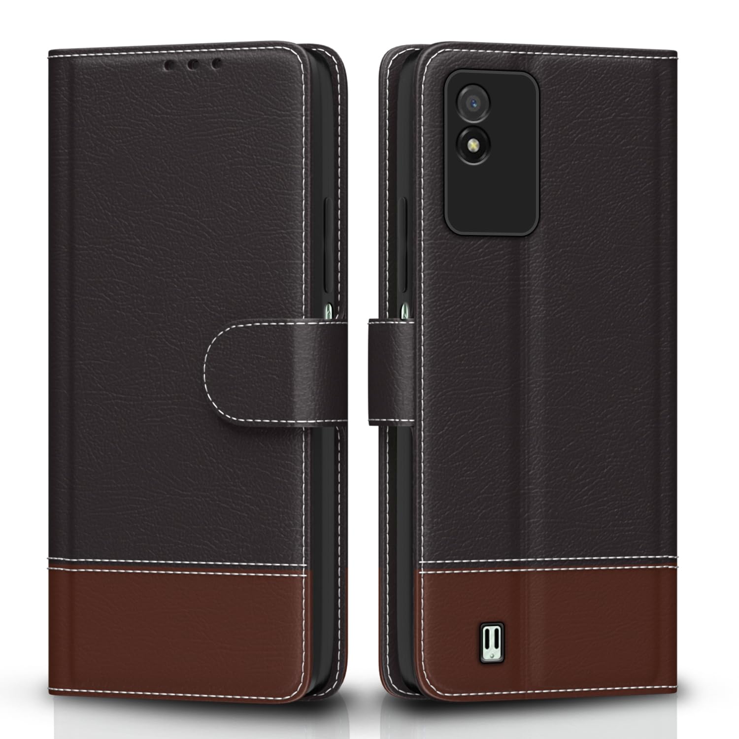Pikkme coffee & brown flip case for Realme Narzo 50i