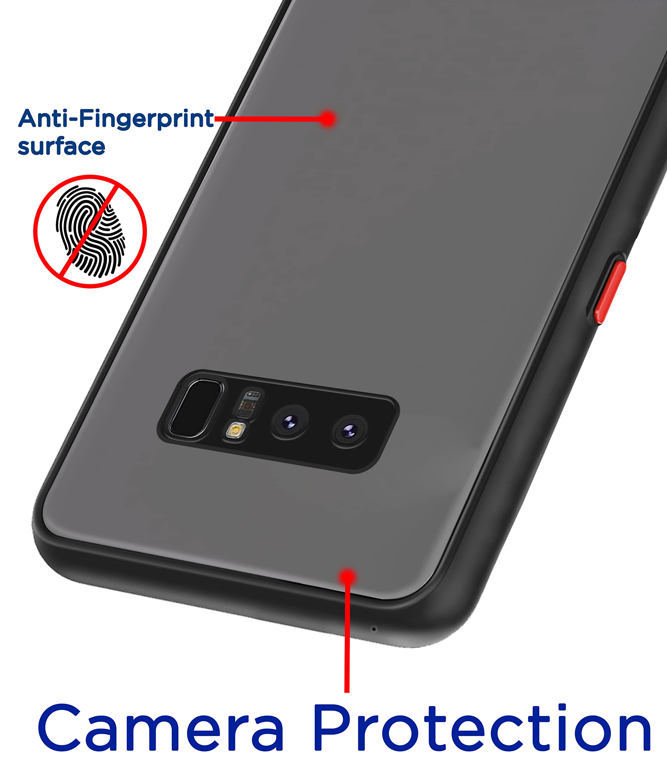 Pikkme Samsung Note 8 Hybrid black back cover – photo 2