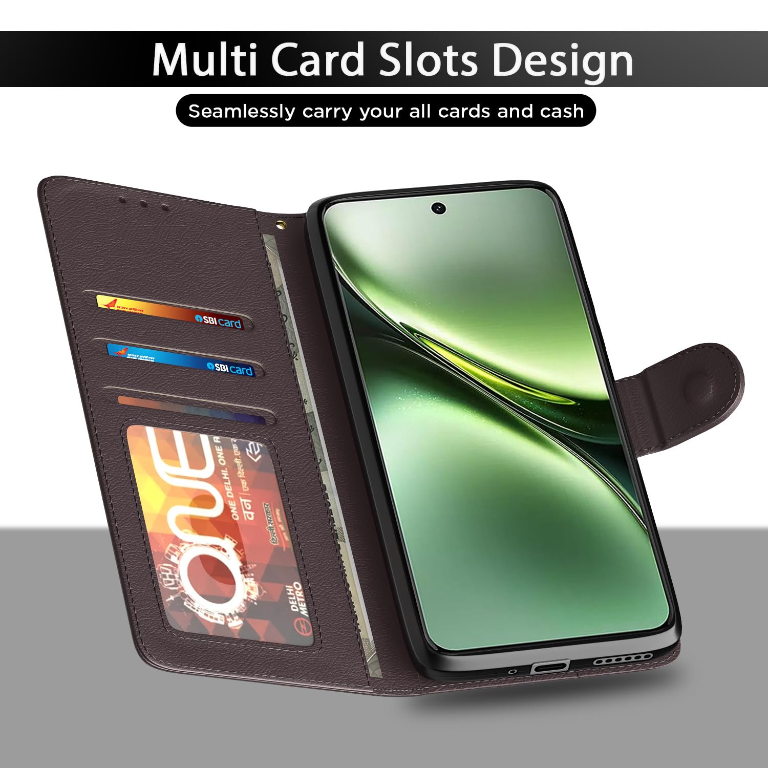 Vivo X200 5G mobile flip cover in coffee by Pikkme – photo 5