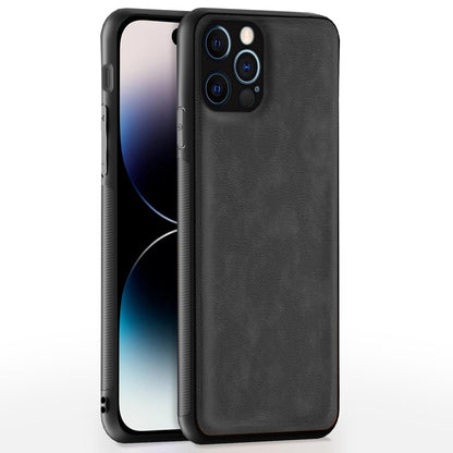 iPhone 14 Pro Max Leather mobile cover in grey by Pikkme