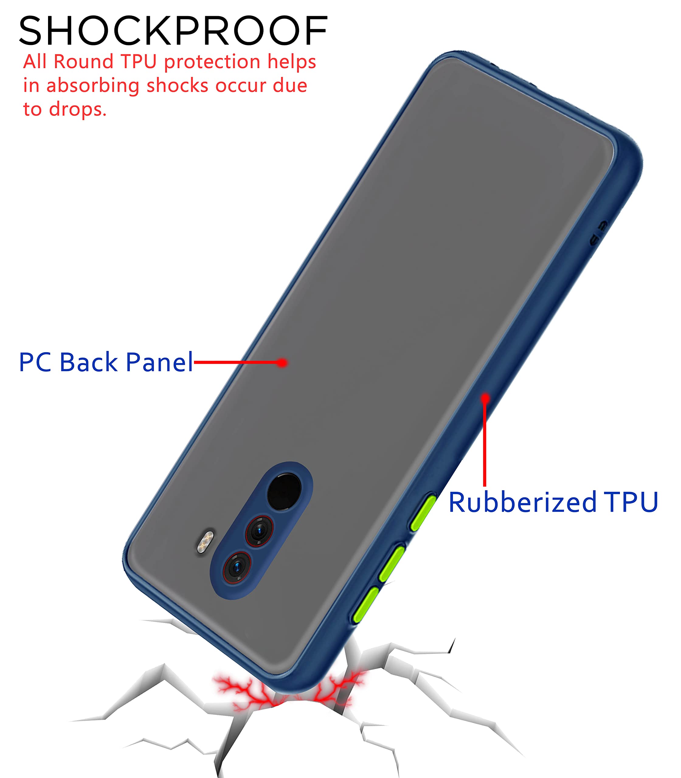 Mi Poco F1 Hybrid phone cover in blue by Pikkme – photo 4
